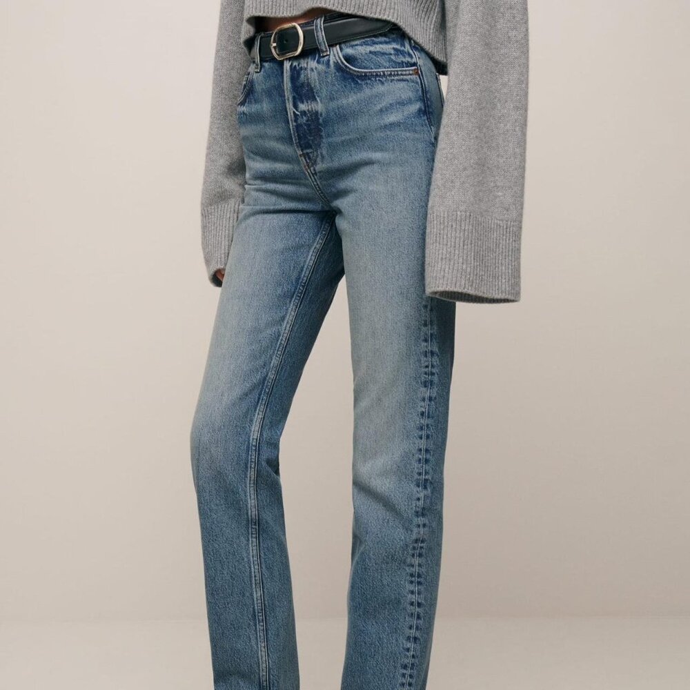 Reformation Liza Ultra High Rise Straight Jeans size 24